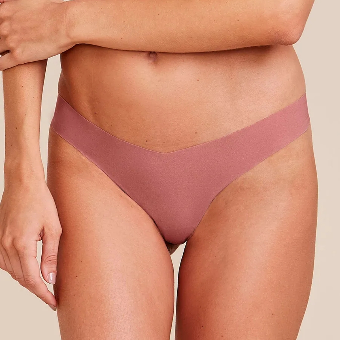 CALCINHA FIO DENTAL EM MICROFIBRA NUDE