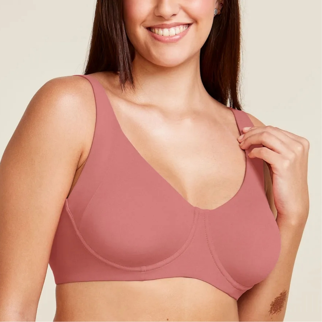 SUTIÃ MEIA-TAÇA AMPLA COBERTURA COM ARO E SEM BOJO EM MICROFIBRA