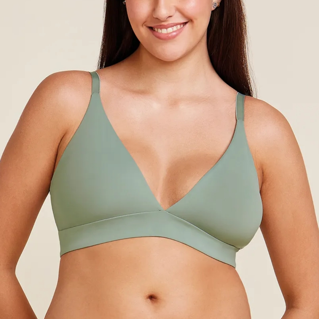 SUTIÃ TRIÂNGULO ALONGADO COM BOJO REMOVÍVEL EM MICROFIBRA