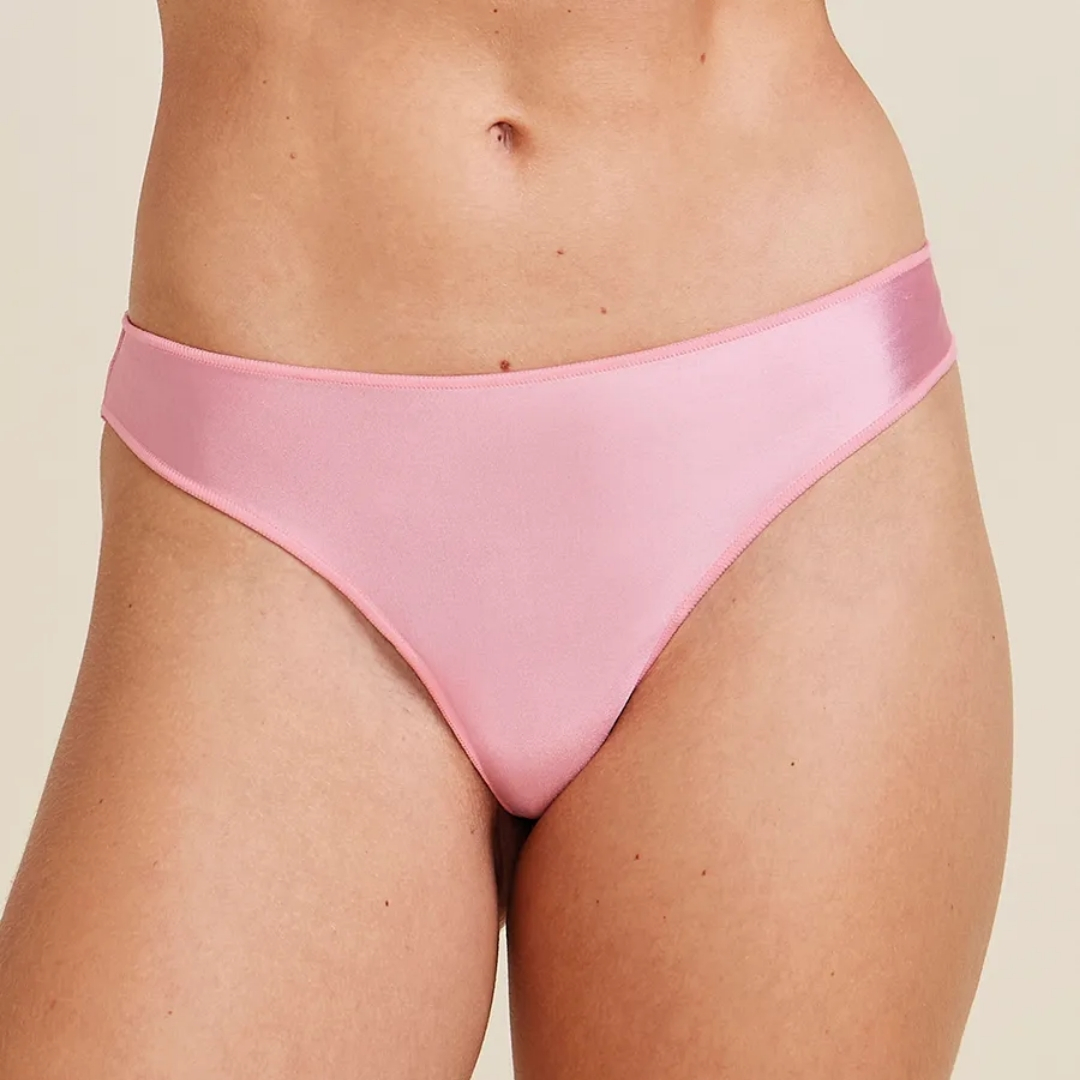 CALCINHA FIO DENTAL ACABAMENTO INVISÍVEL EM MICROFIBRA ACETINADA