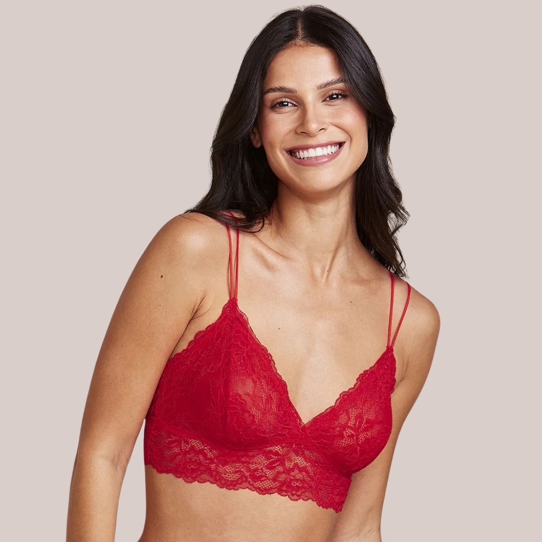 SUTIÃ TOP EM RENDA COM BOJO REMOVÍVEL