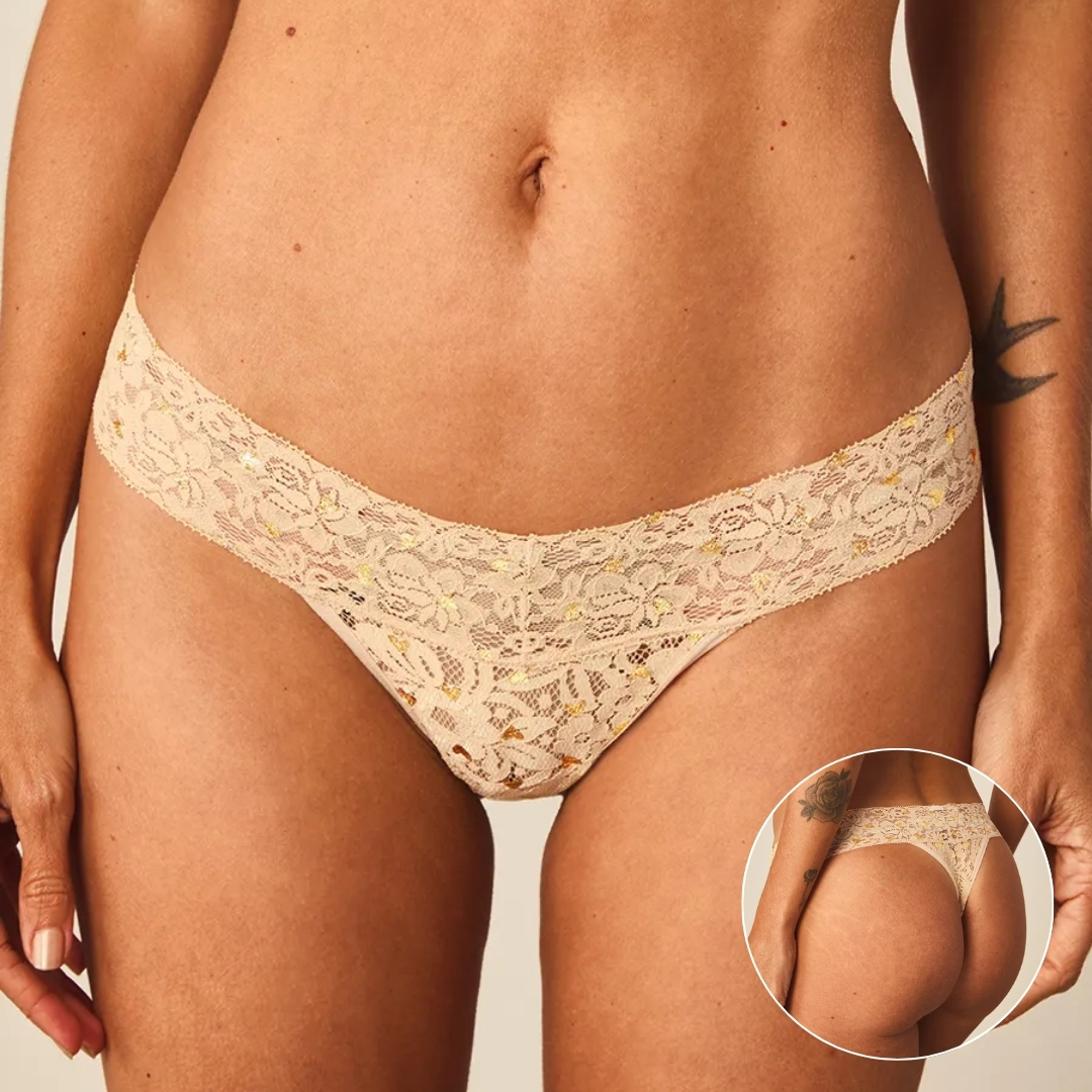 CALCINHA FIO DENTAL EM RENDA