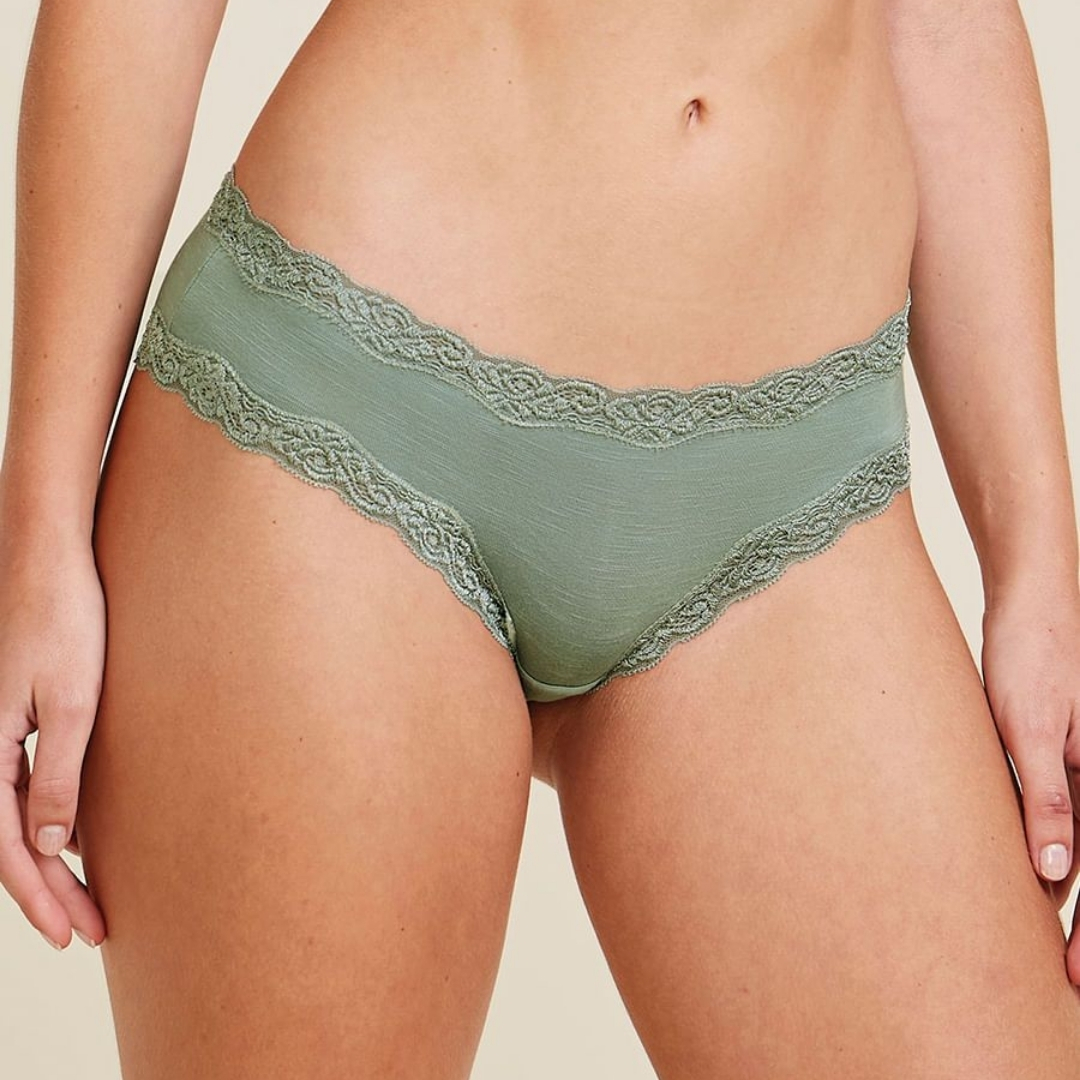 CALCINHA TANGA BRASILEIRA EM MODAL E DETALHE EM RENDA