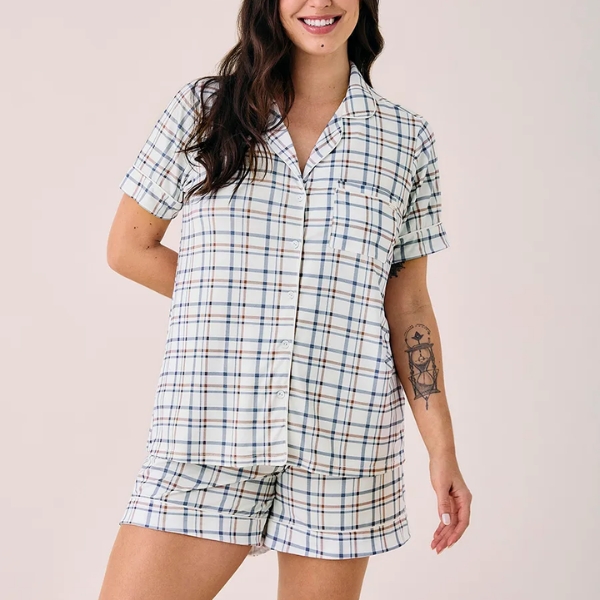 SHORT DOLL EM VISCOSE COM VIVO CONTRASTANTE FLORA