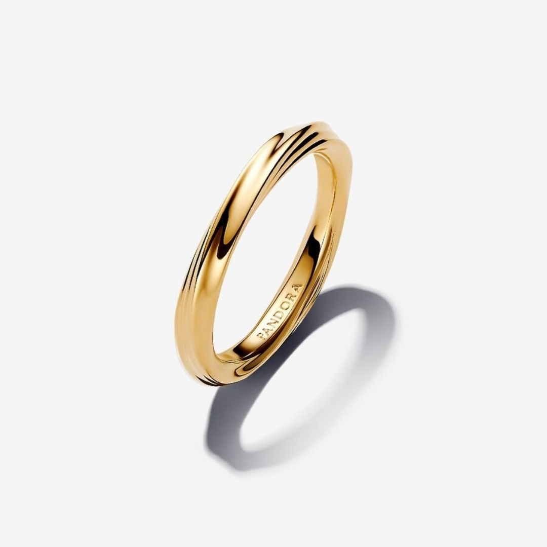 Twisted 14k gold-plated ring