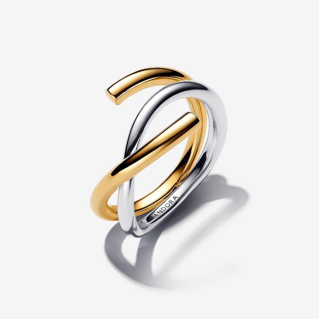 Sterling silver and 14k gold-plated ring