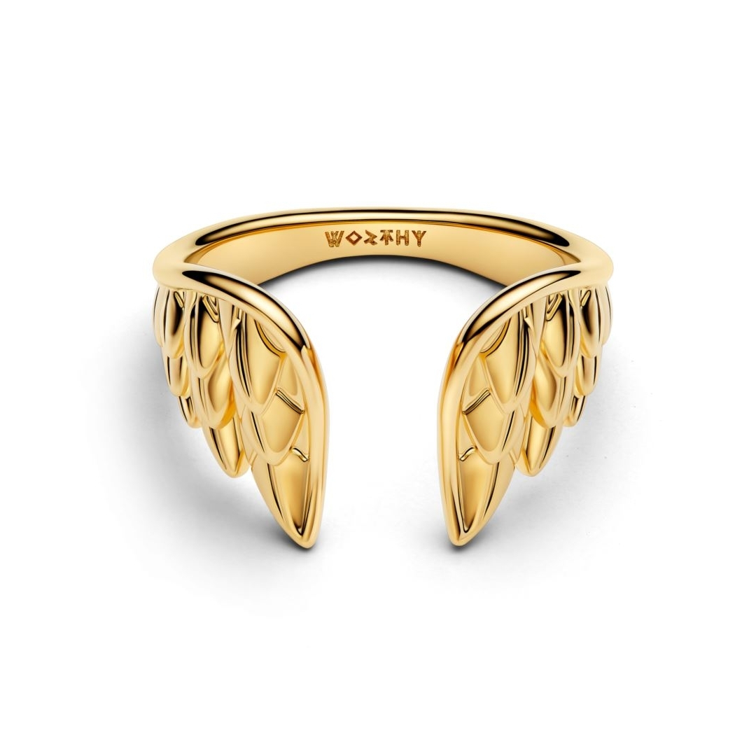 Marvel Thor wings 14k gold-plated ring