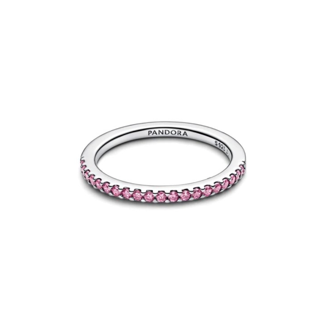 Pave ring pink