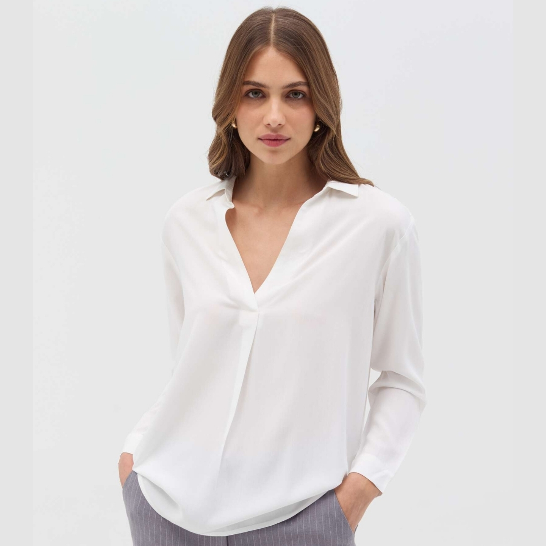 WOMEN'S LONG SLEEVES' SHIRTS-OFF WHITE