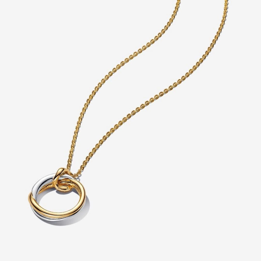Sterling silver and 14k gold-plated pendant necklace