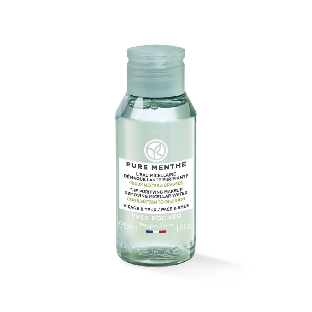 Mini Pure Menthe Agua Micelar Desmaquillante Purificadora Frasco  50Ml