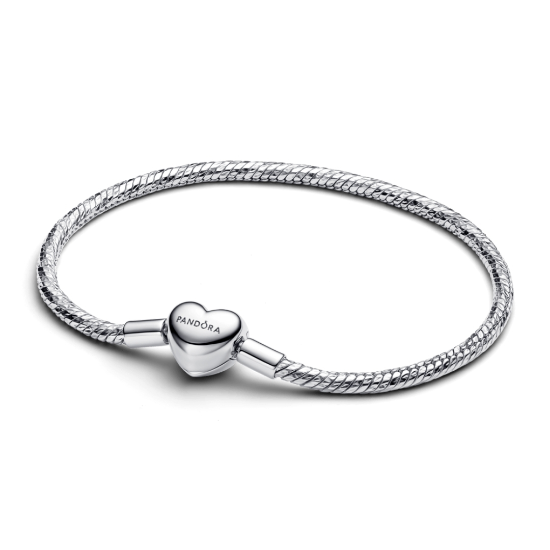 Twisted snake chain sterling silver bracelet with engravable heart clasp