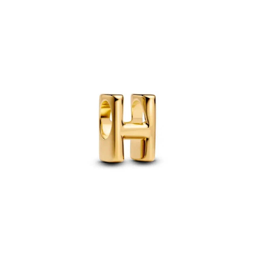 LETTER H 14K GOLD-PLATED CHARM