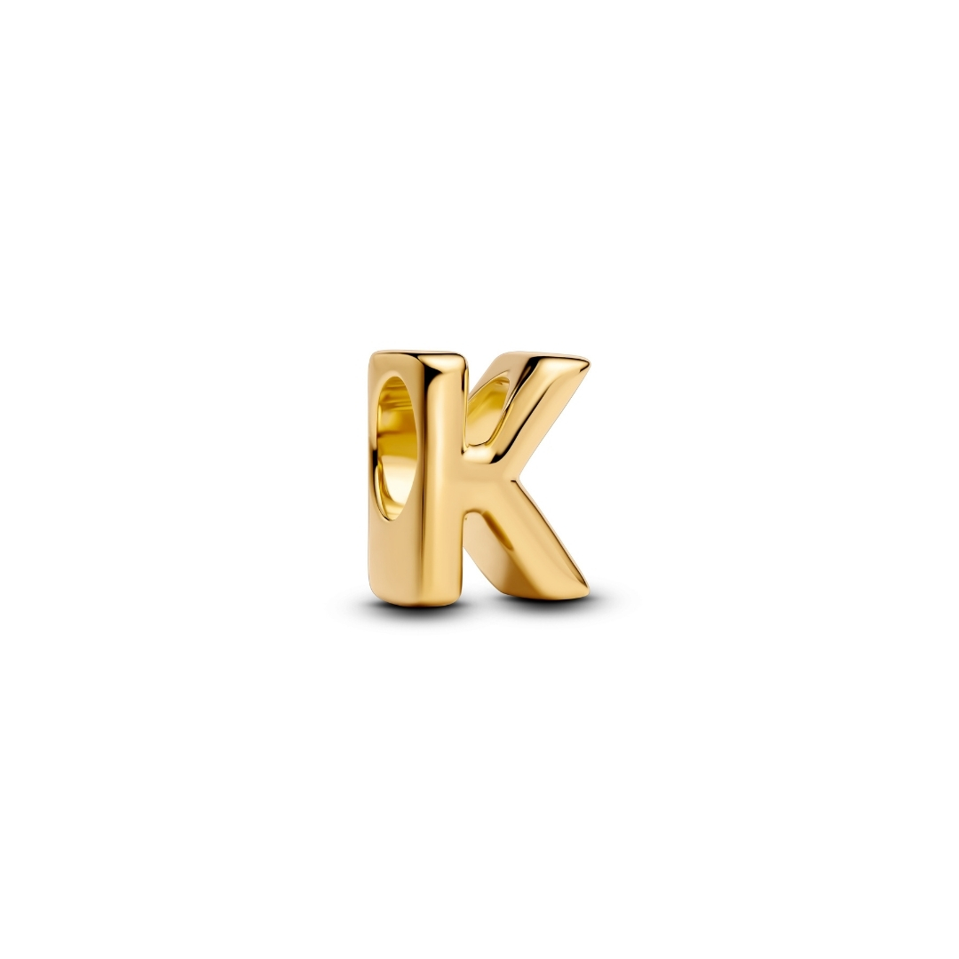 LETTER K 14K GOLD-PLATED CHARM