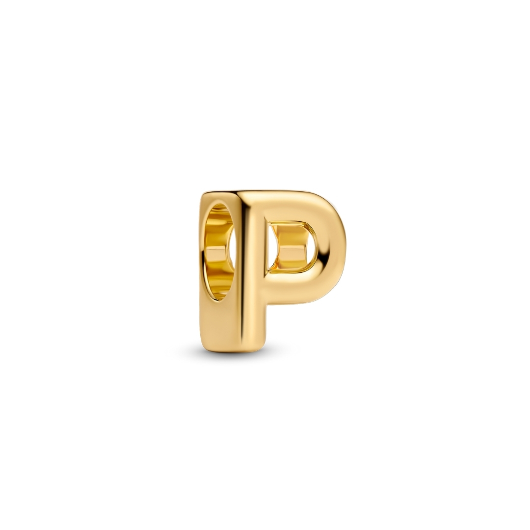 LETTER P 14K GOLD-PLATED CHARM