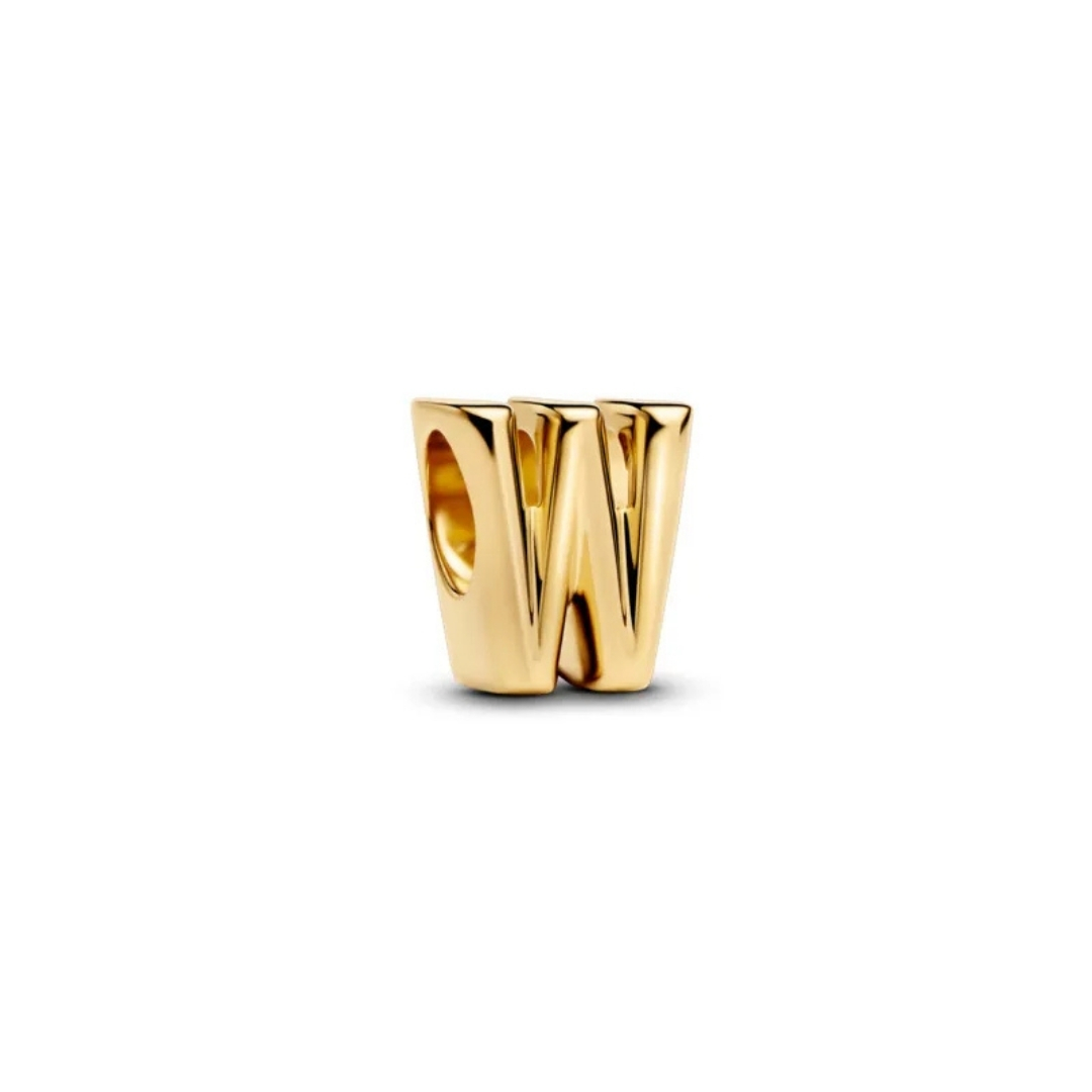 LETTER W 14K GOLD-PLATED CHARM