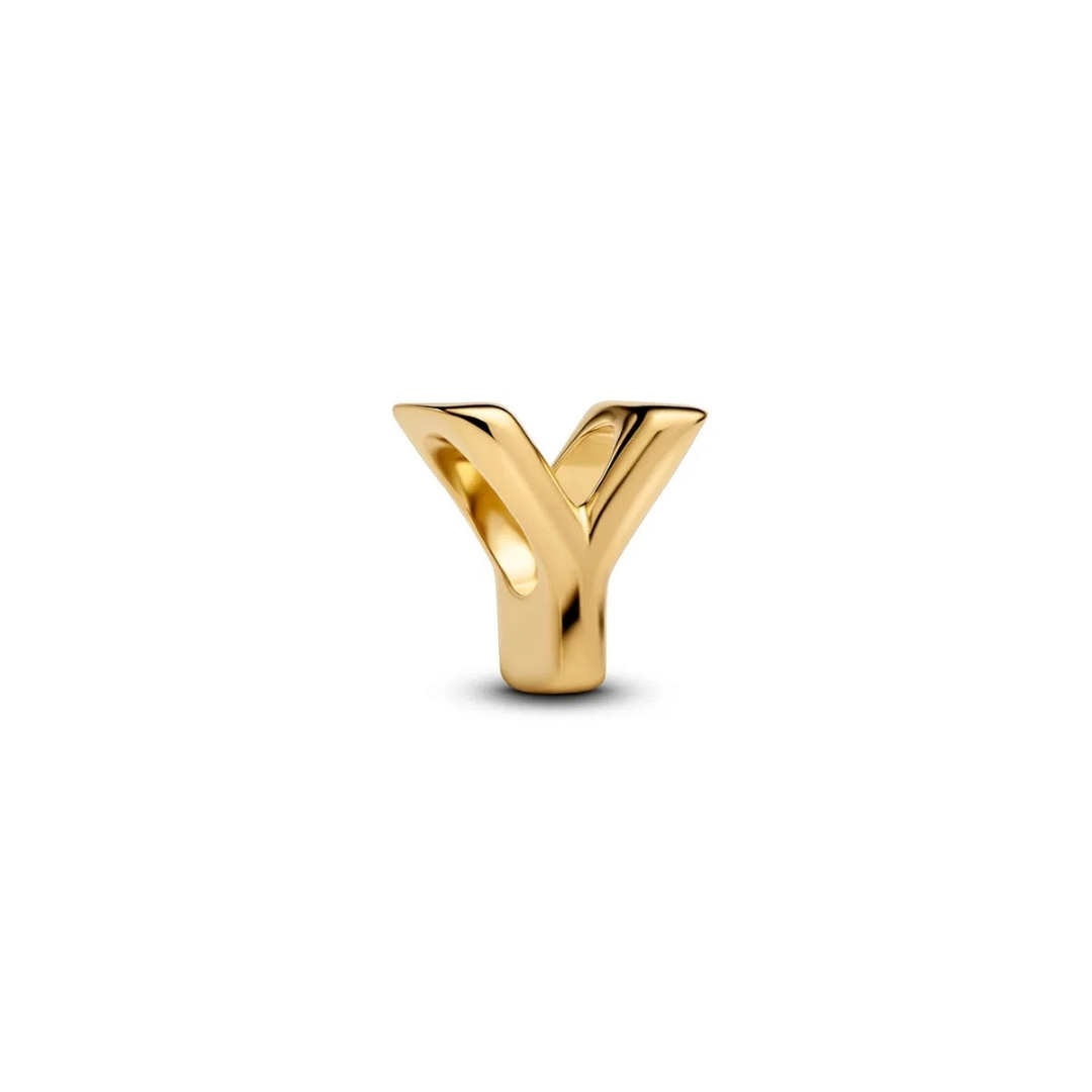 LETTER Y 14K GOLD-PLATED CHARM