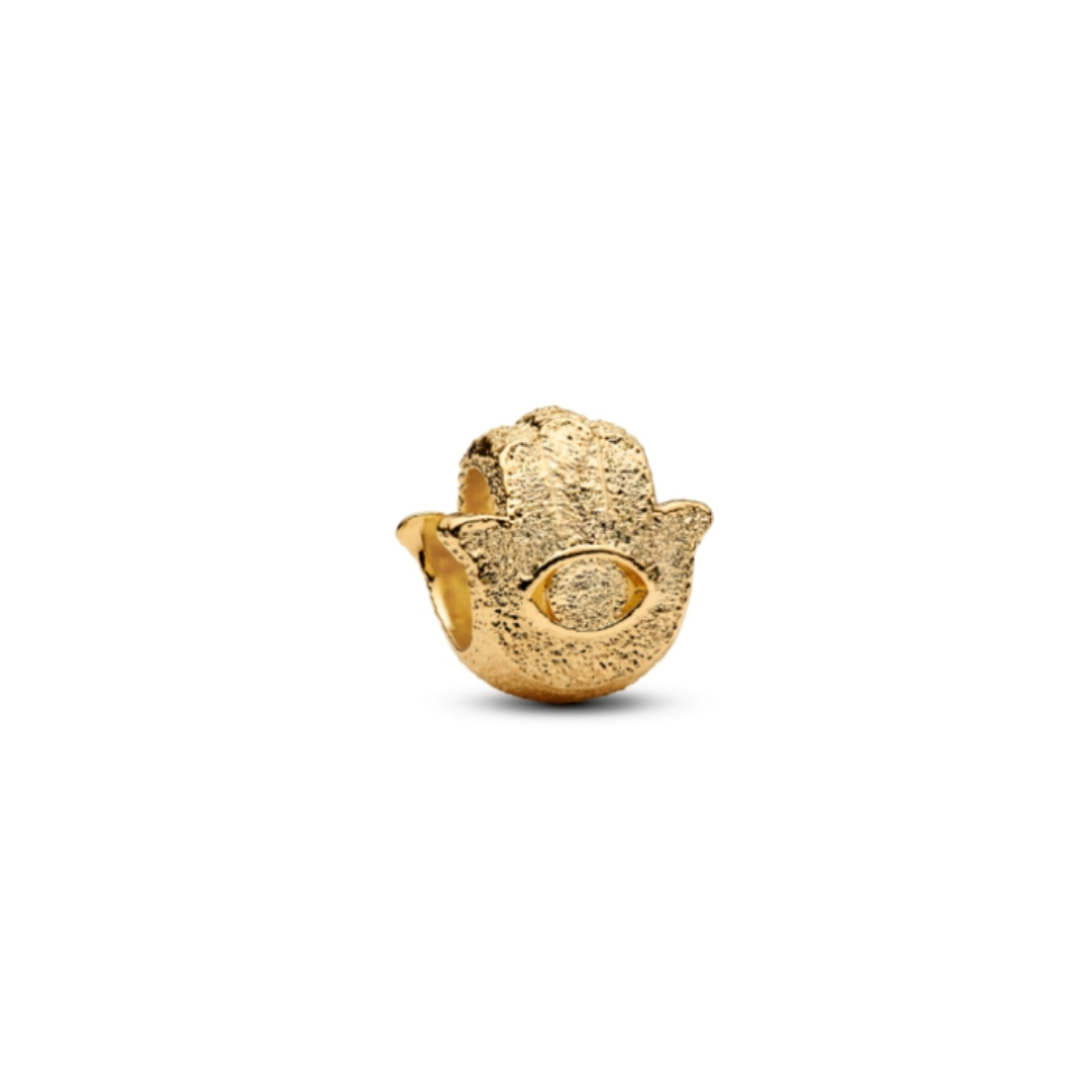 Hamsa hand 14k gold-plated mini charm