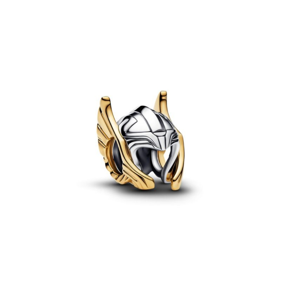 Marvel Thor helmet sterling silver and 14k gold-plated charm