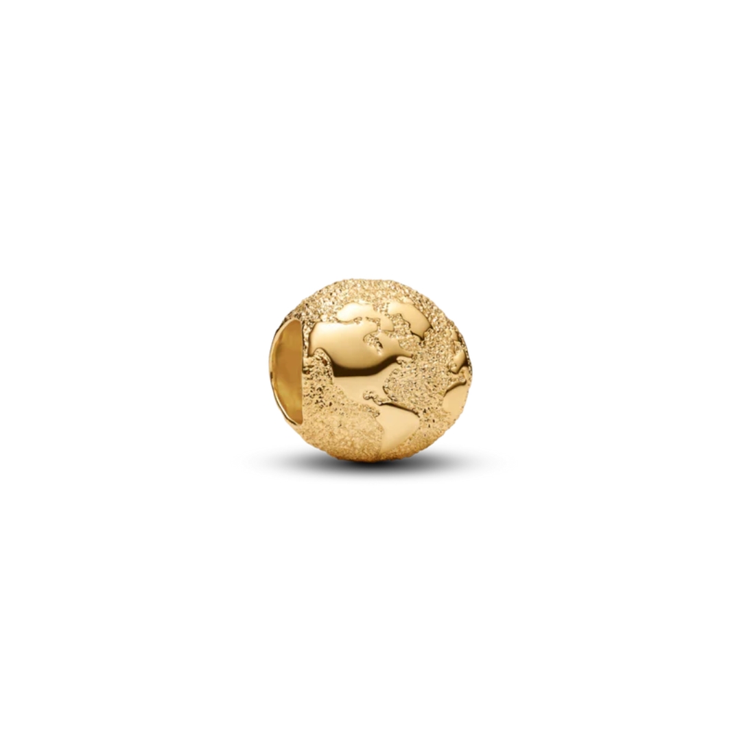 Globe 14k gold-plated mini charm