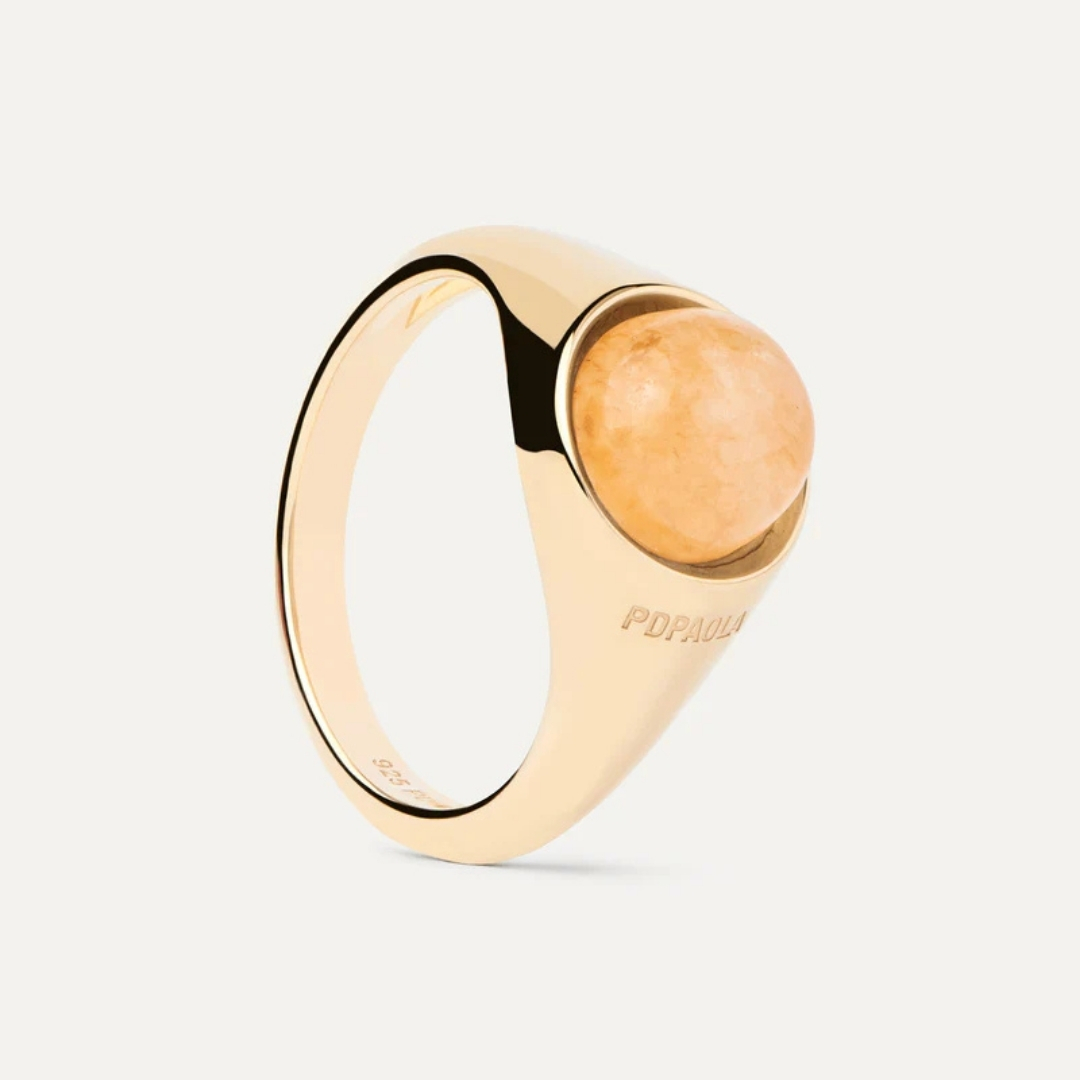AN Yellow Aventurine Moon Ring 10