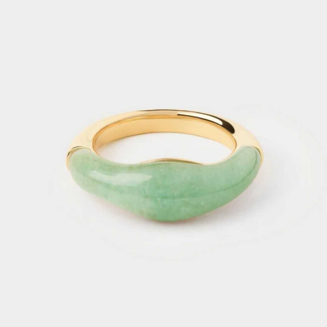 Green aventurine Nami ring