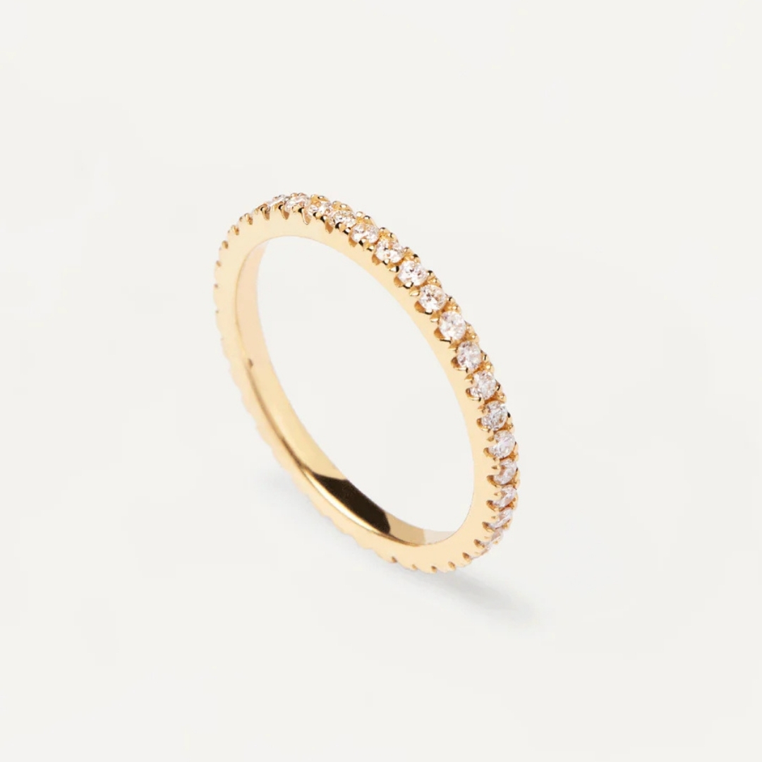 Diamonds and gold Eternity Medium Ring