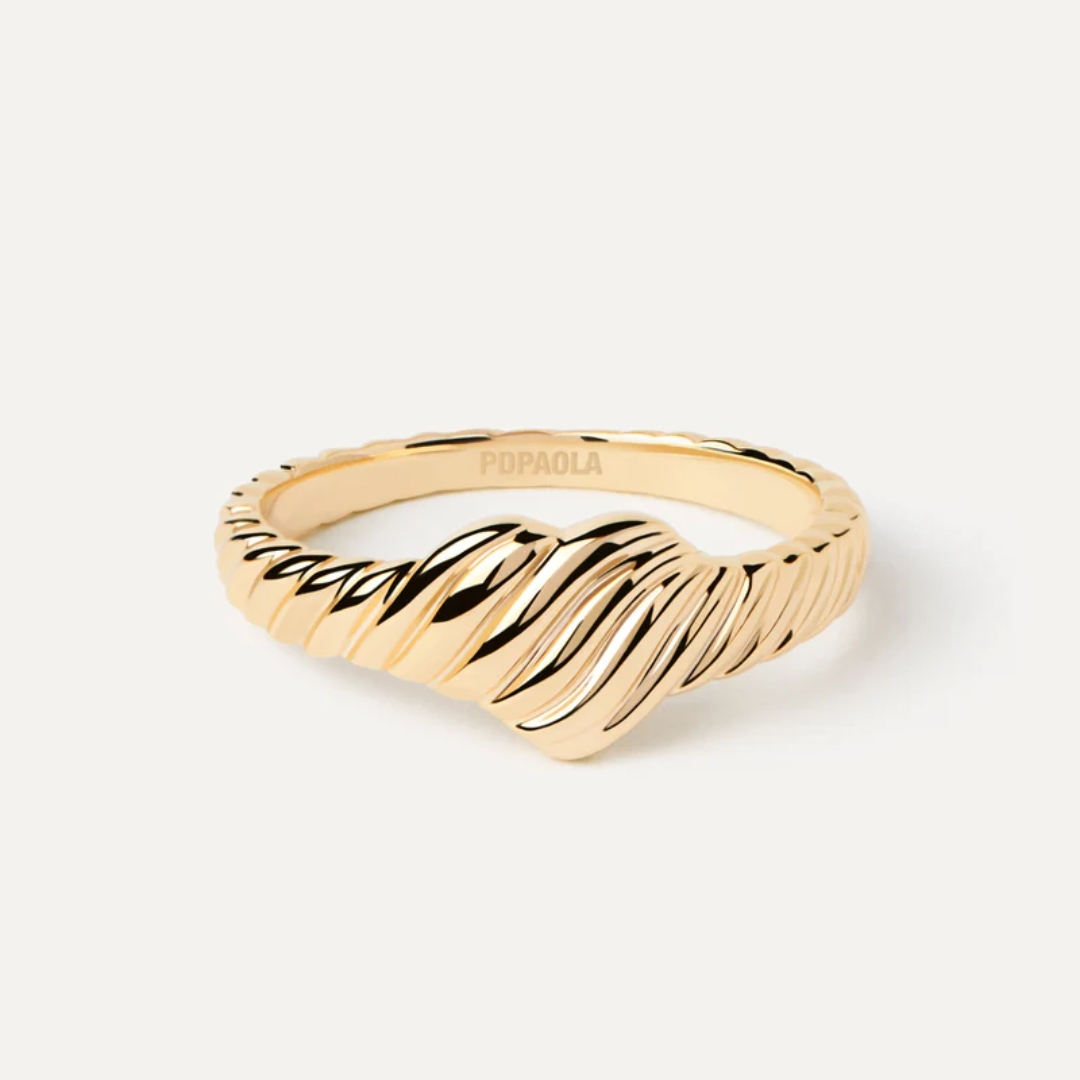 Gold Love Stamp Ring
