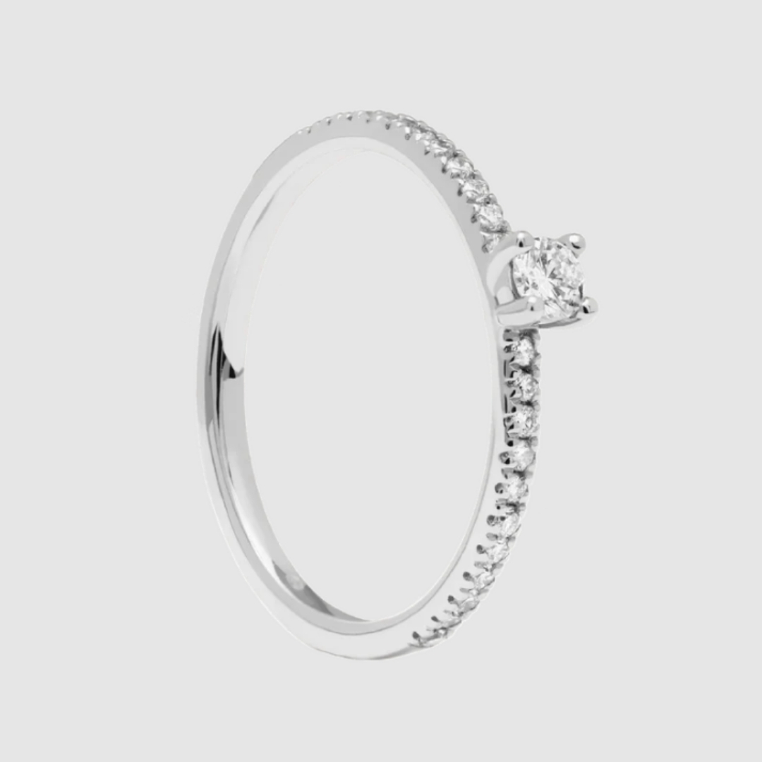 AN Diamonds And White Gold Solitaire Supreme Ring 12