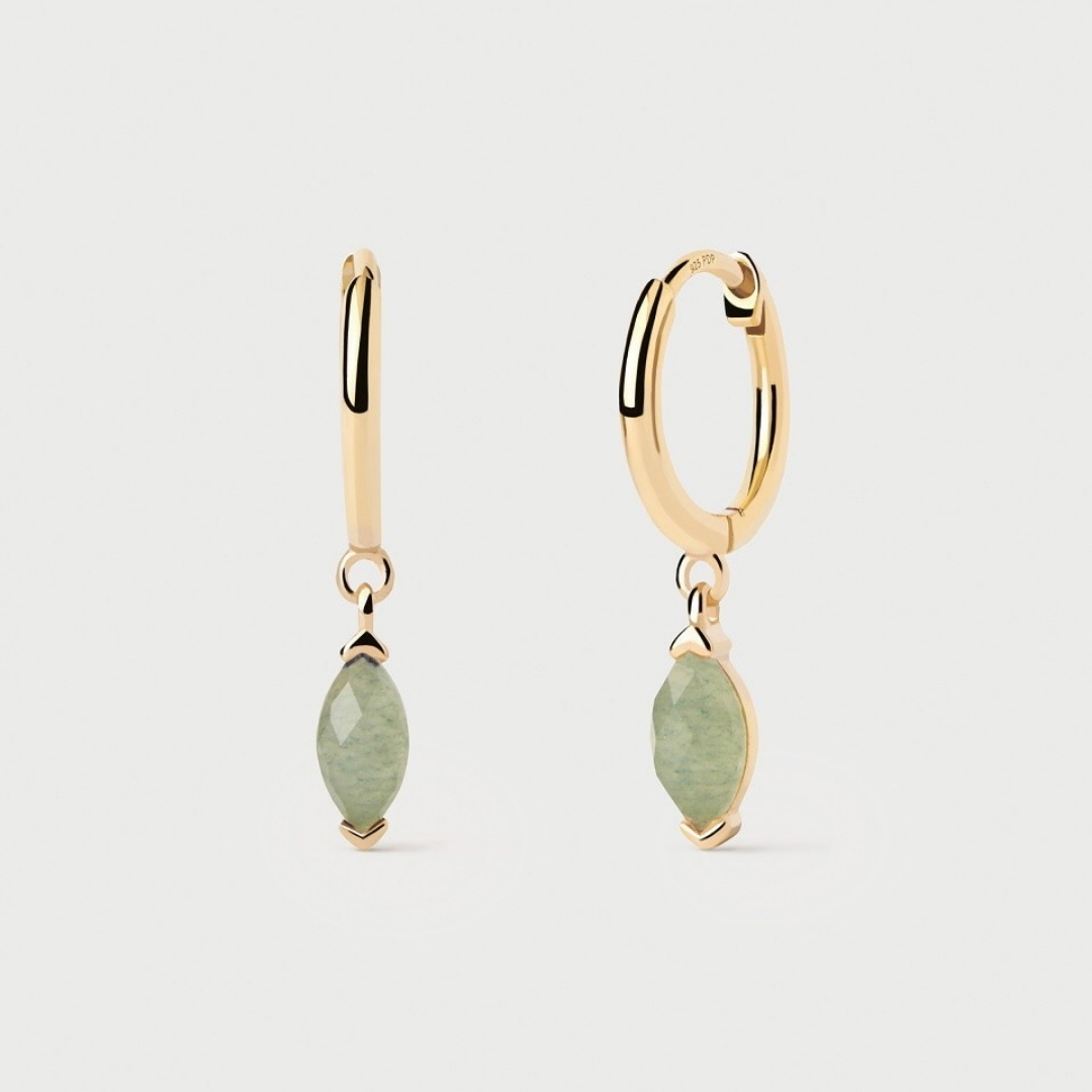 AR Green Aventurine Nomad Hoops U