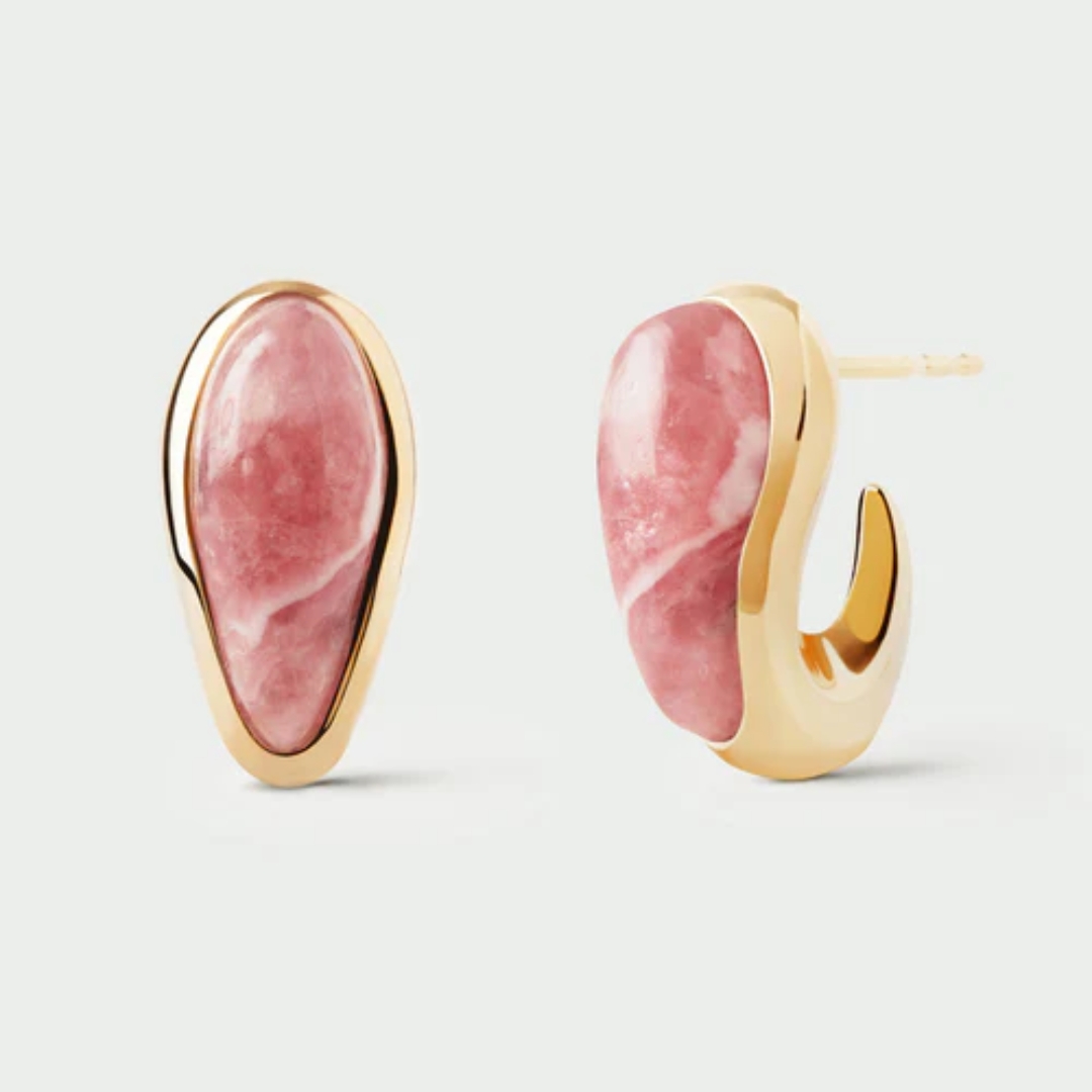 Rhodochrosite Luna Earrings