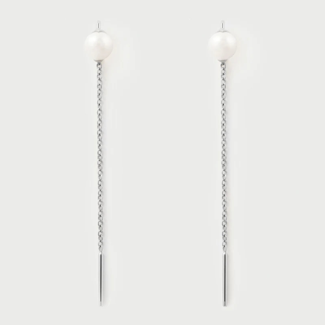 La Perla Lyra Silver Earrings