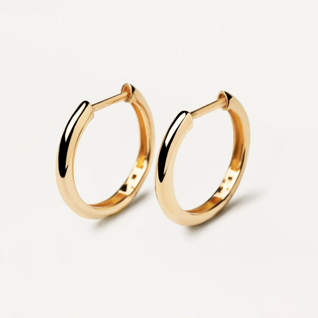 AR Gold Bold Medium Hoops U