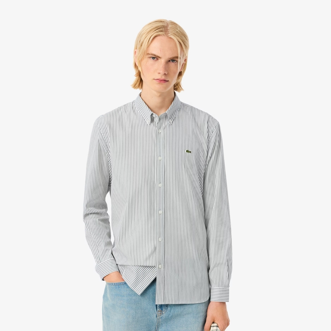 CAMISA PINPOINT RAYADA REGULAR FIT ML