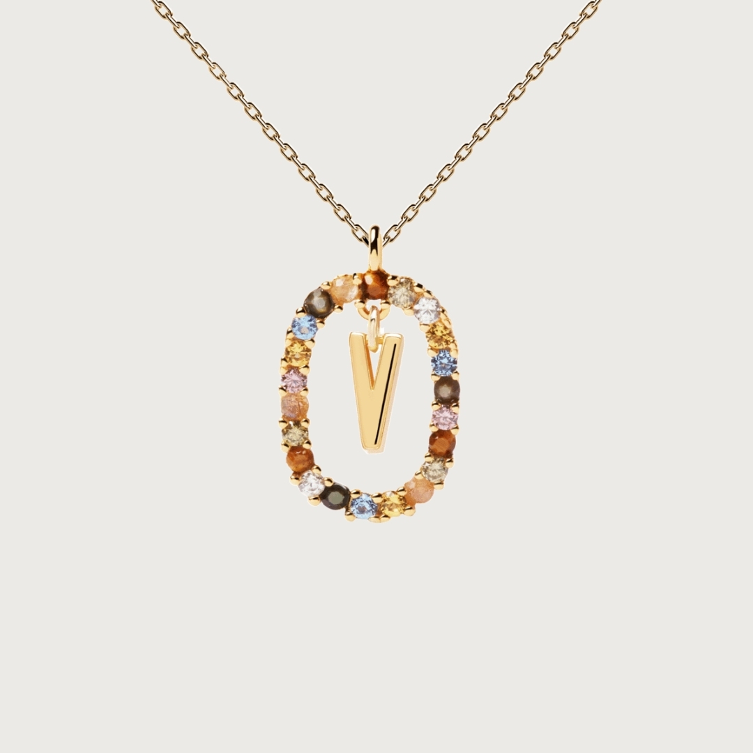 CO Letter V Necklace U