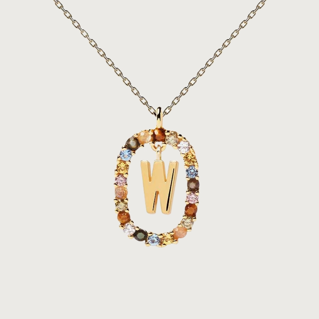 CO Letter W Necklace U