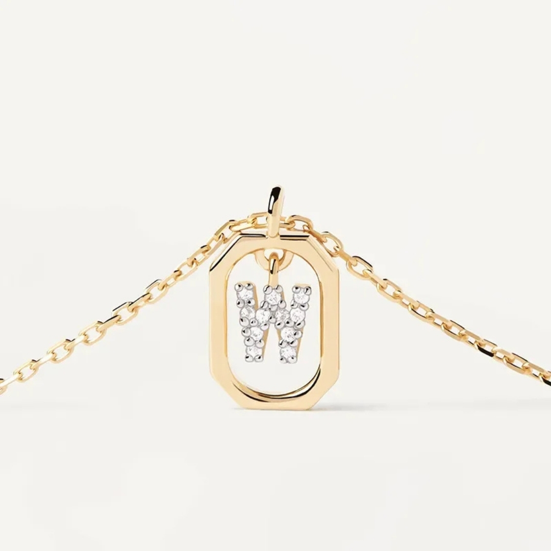 CO Mini Letter W Necklace U
