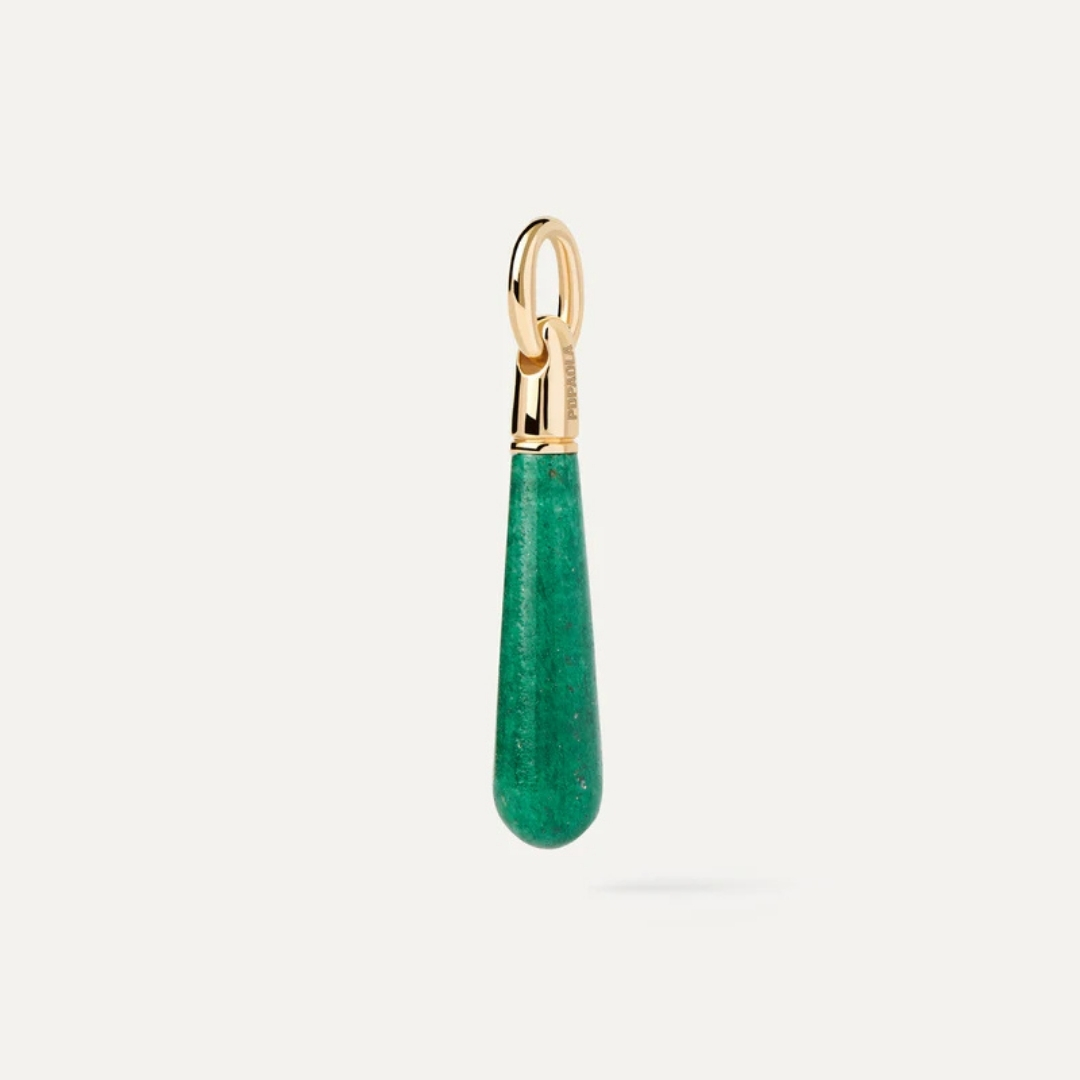 CO Green Aventurine Large Drop Pendant U