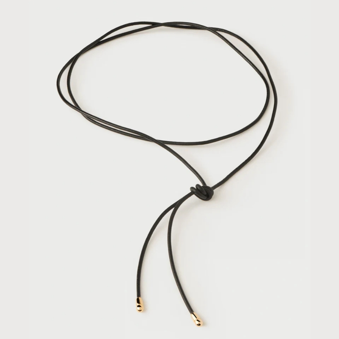 CO Dana leather bow necklace U