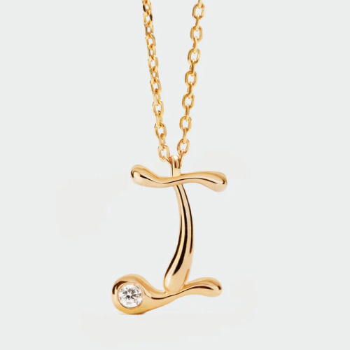 I initial pendant necklace