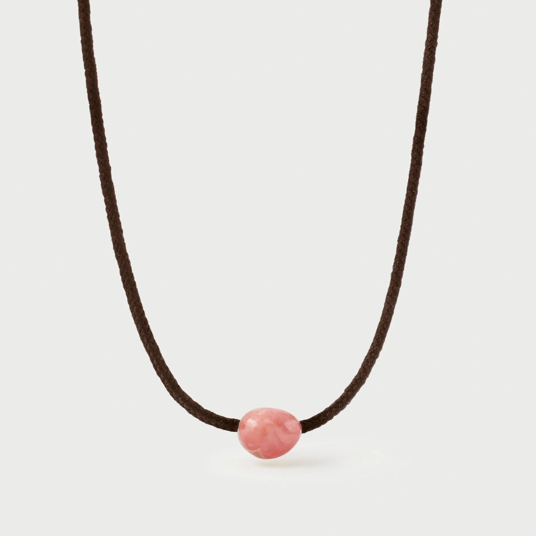 Rhodochrosite Orion cord necklace