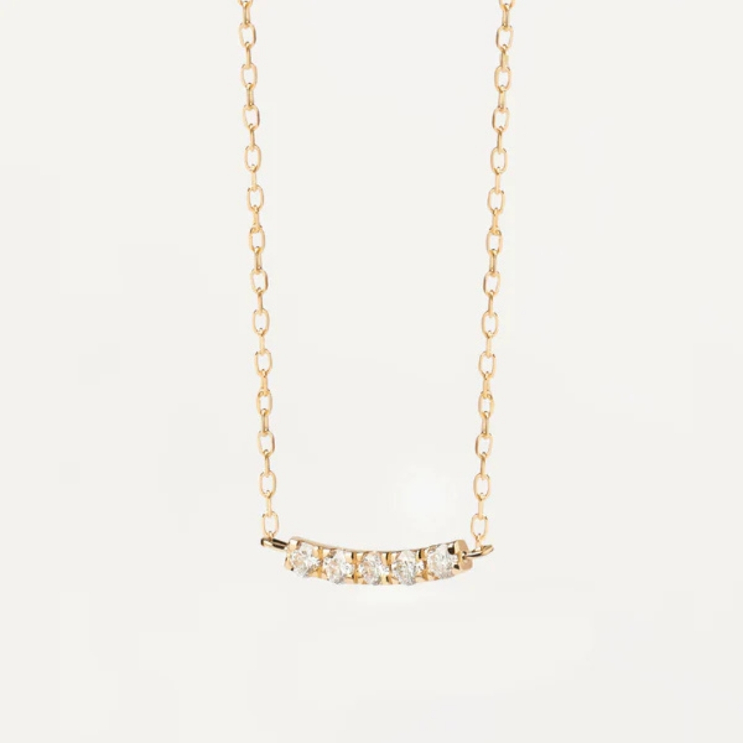 CO Diamonds and Gold Eternity Necklace U