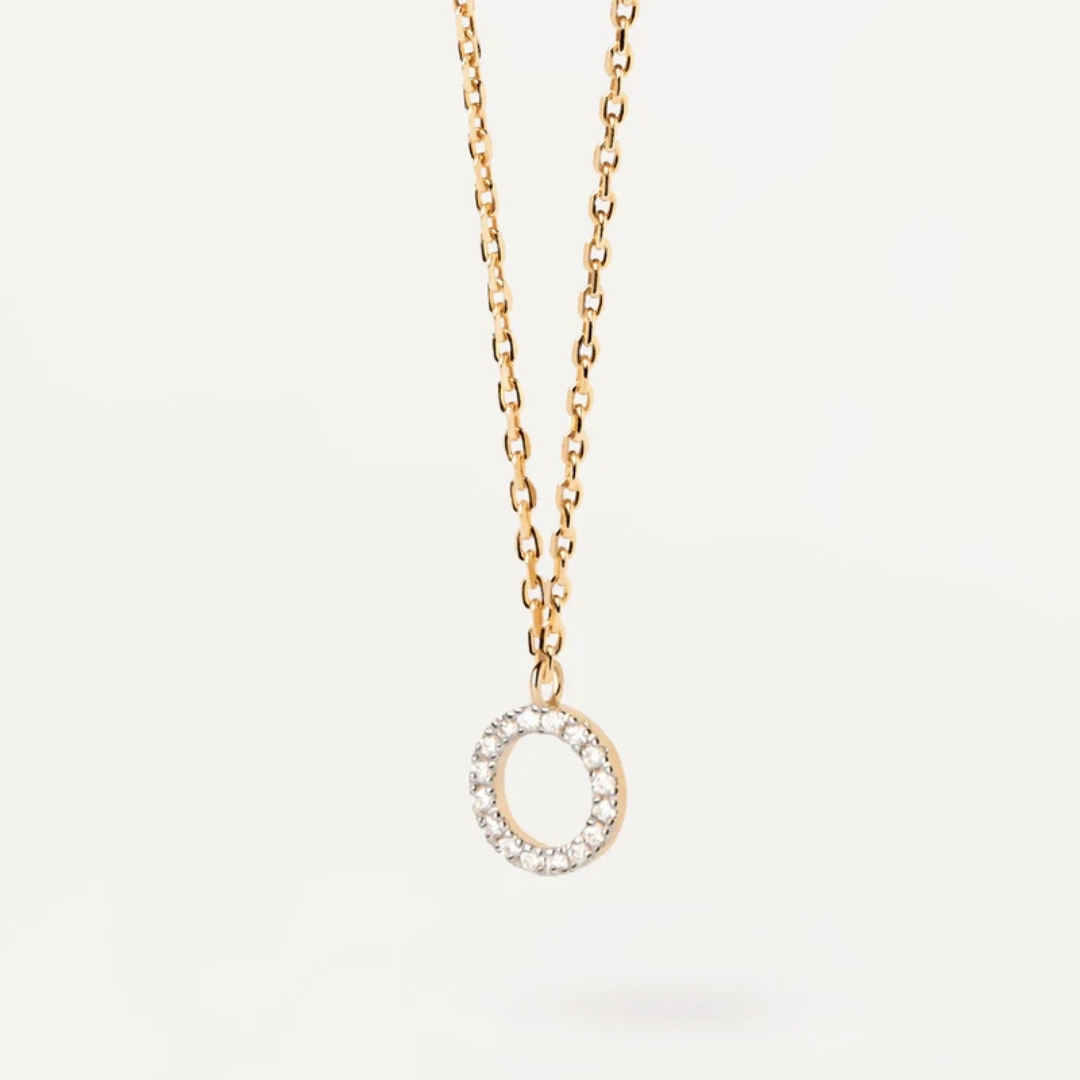 CO Diamonds and gold Circle necklace U