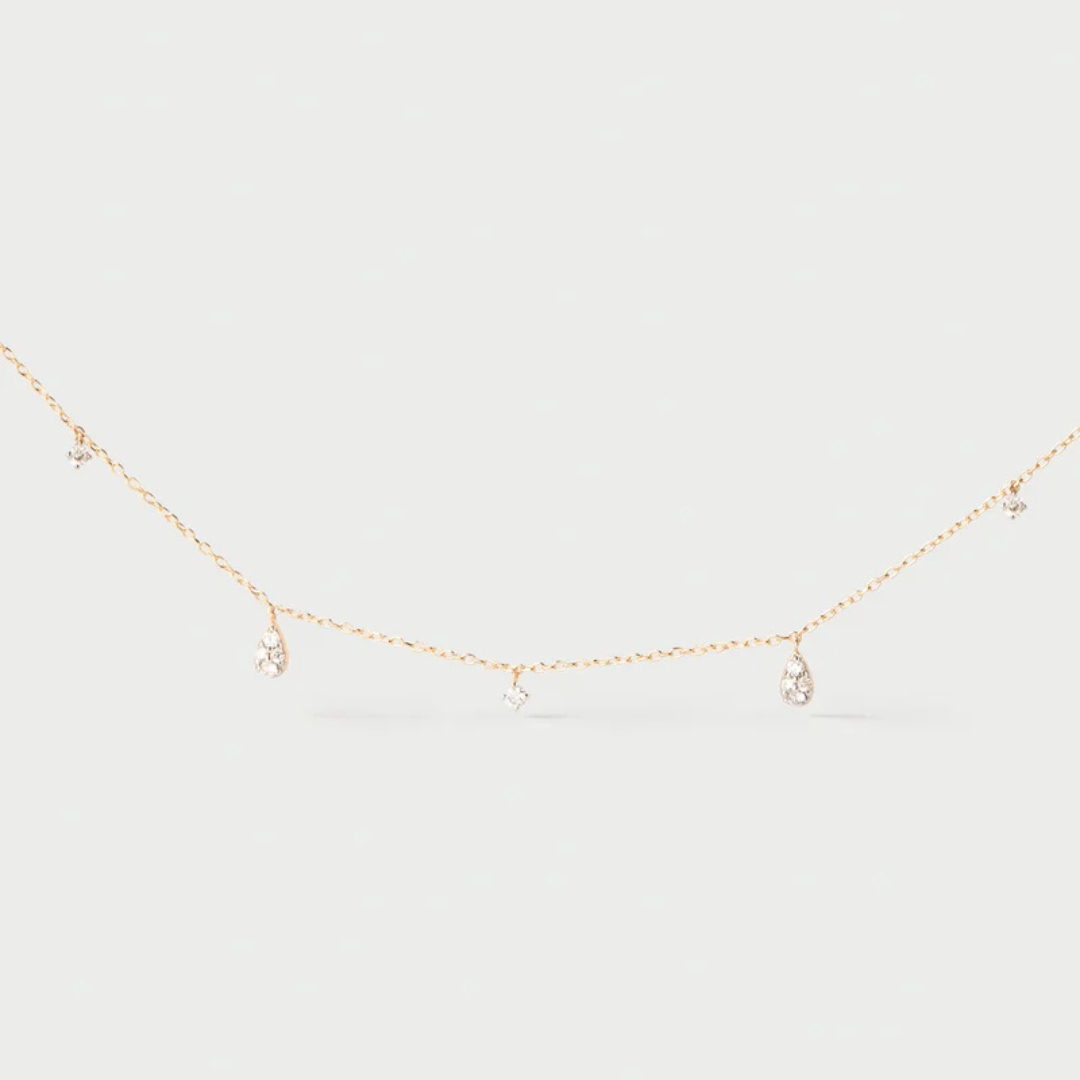 CO Diamonds and gold Sandy necklace U