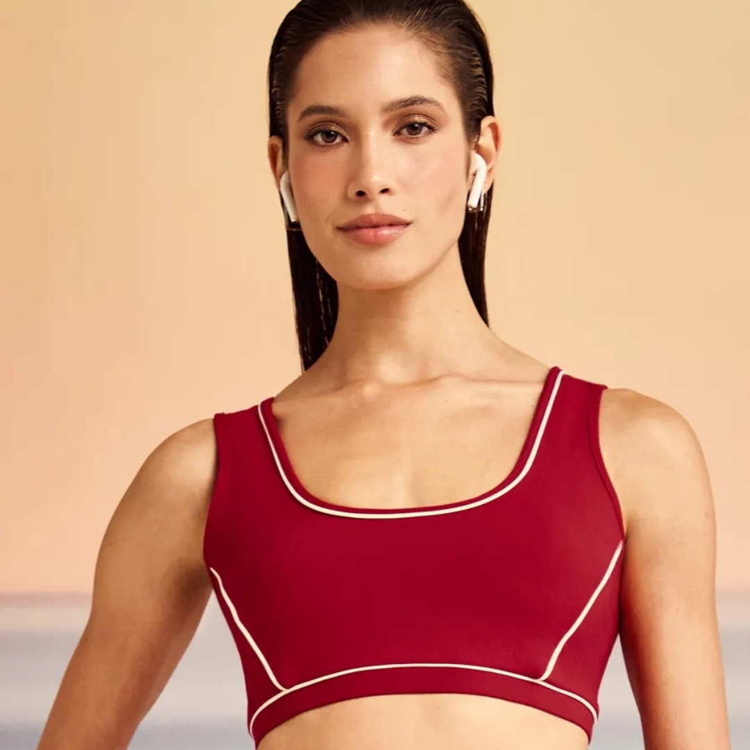 TOP ALÇAS LARGAS COM VIVO CONTRASTANTE