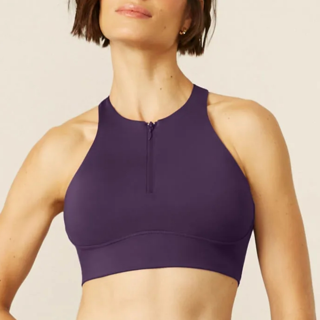 TOP HALTER NECK COM ZÍPER E COSTAS NADADOR