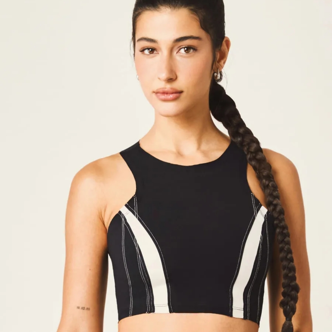 TOP HALTER NECK CROPPED RECORTES CORTE A FIO