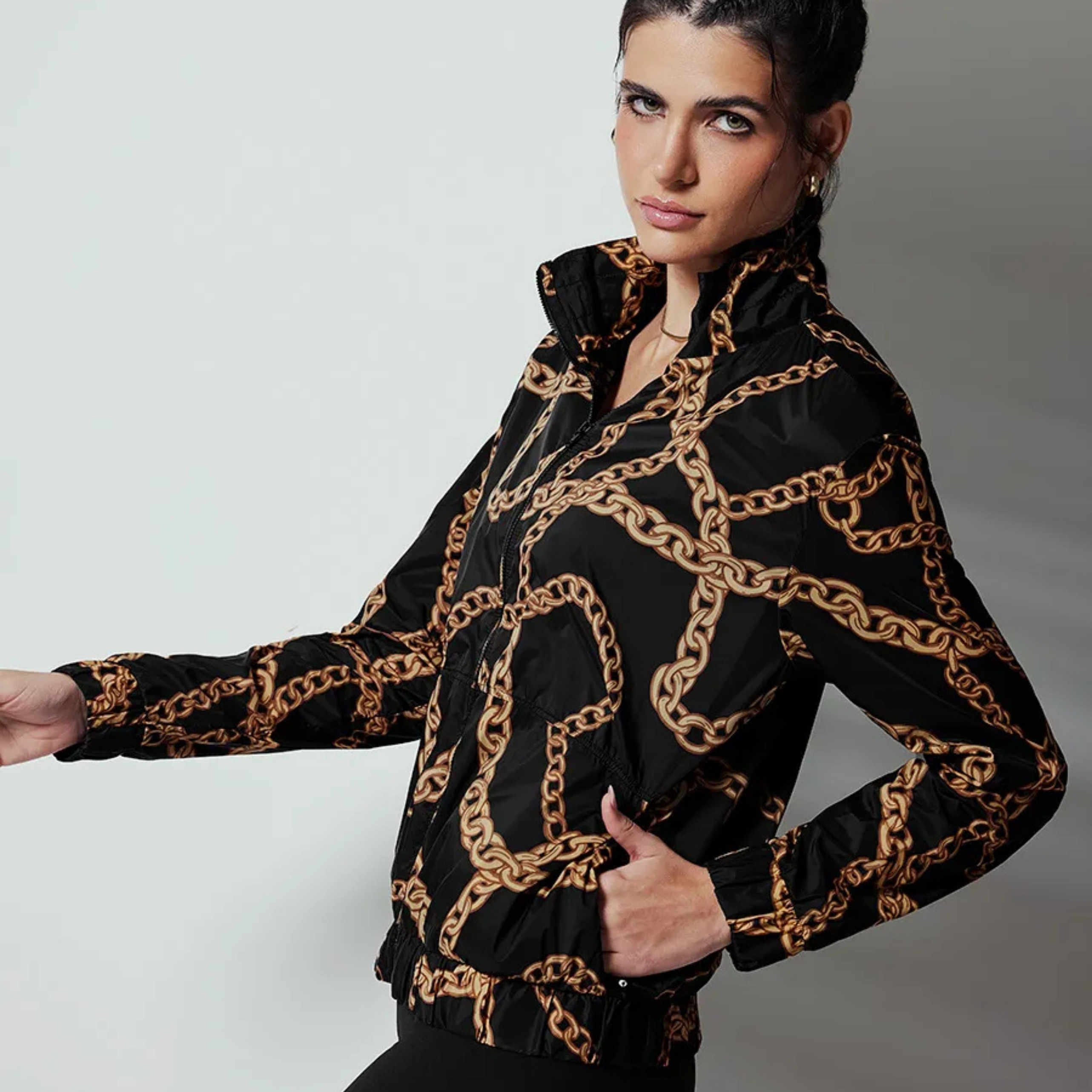 JAQUETA FITNESS ESTAMPA NAUFRAGE