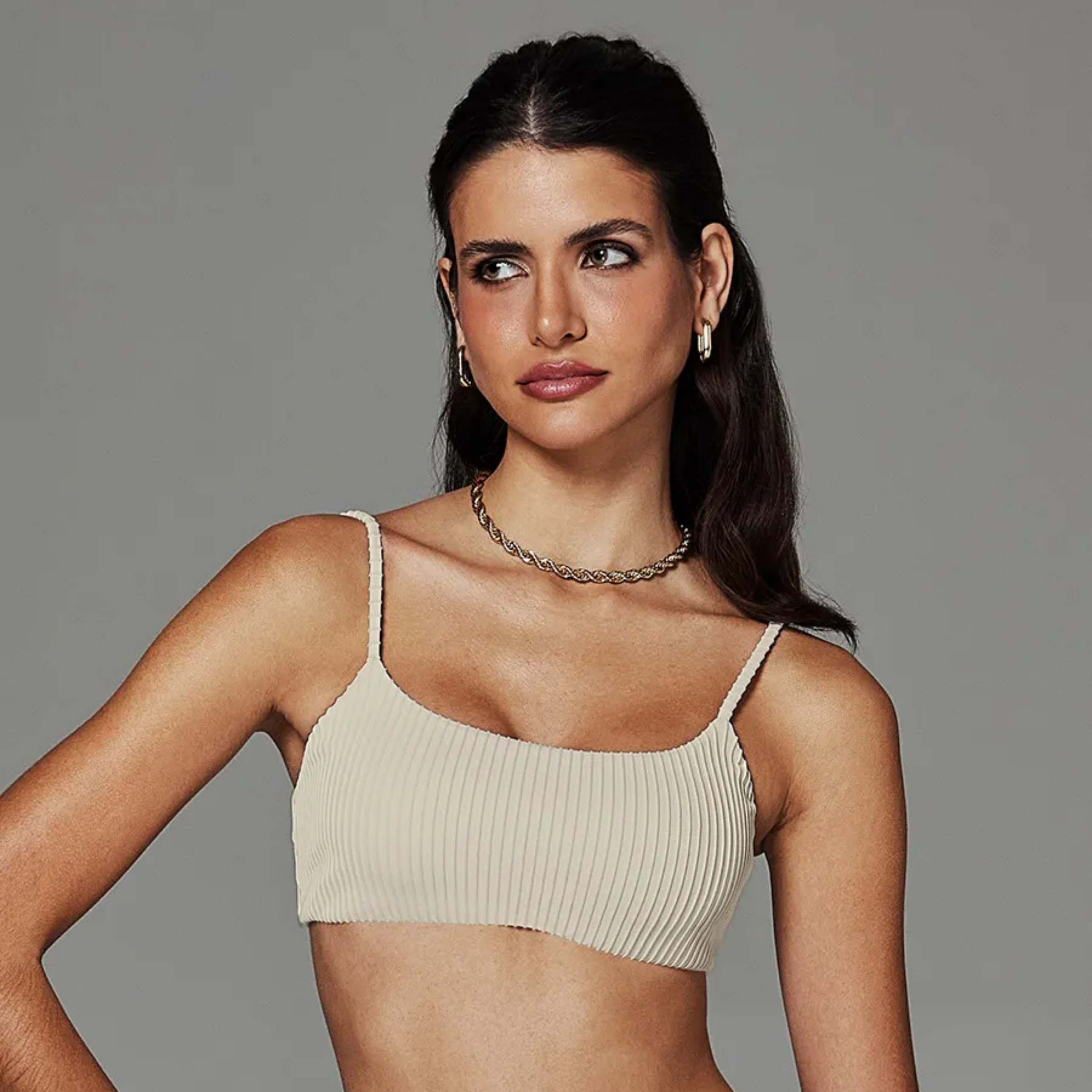 TOP ALÇAS FINAS TEXTURIZADO