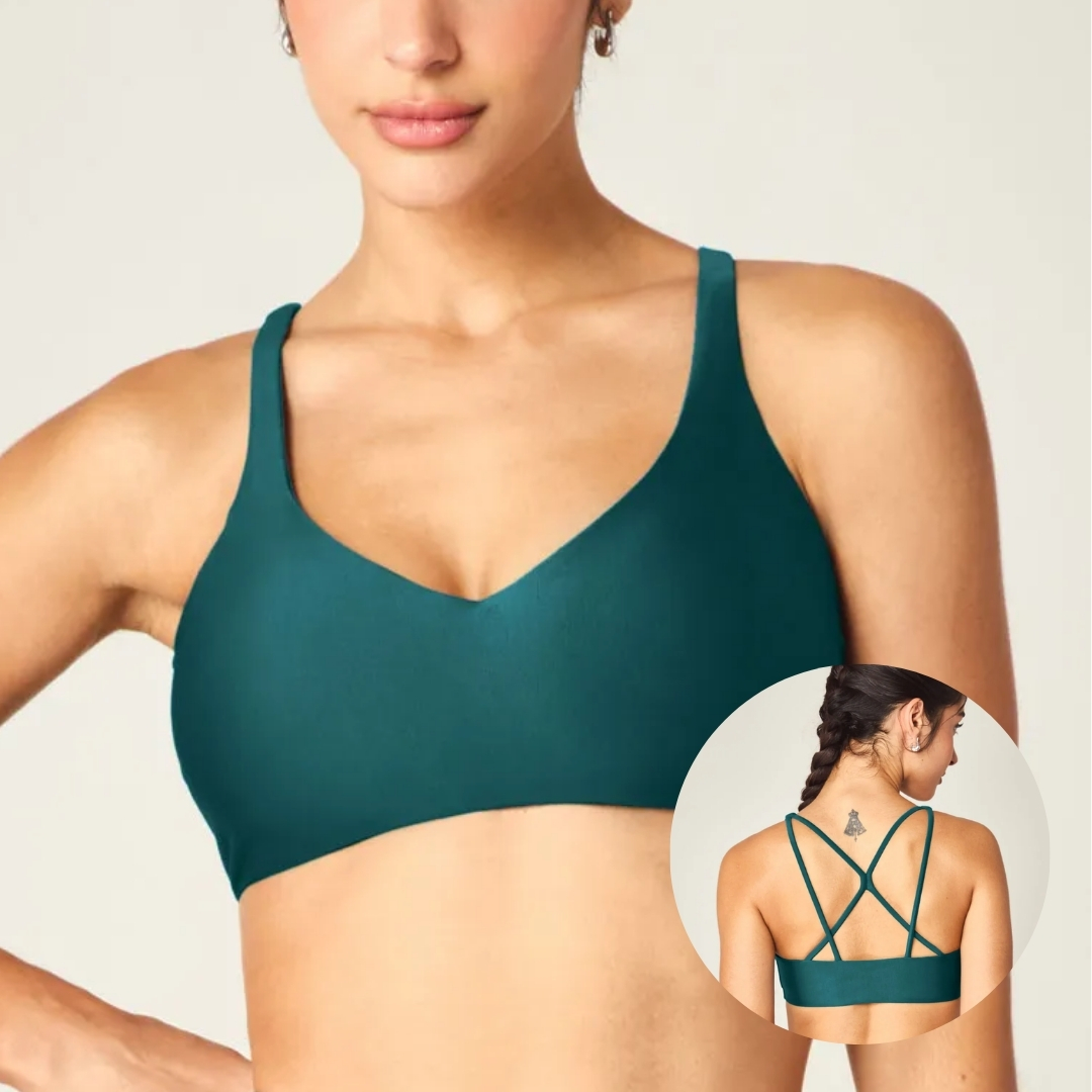 TOP DECOTE V E ALÇAS FINAS CRUZADAS